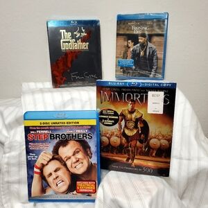 Blu-ray: The Godfather Coppola Restoration. Training Day. Immortals. Stepbrother
